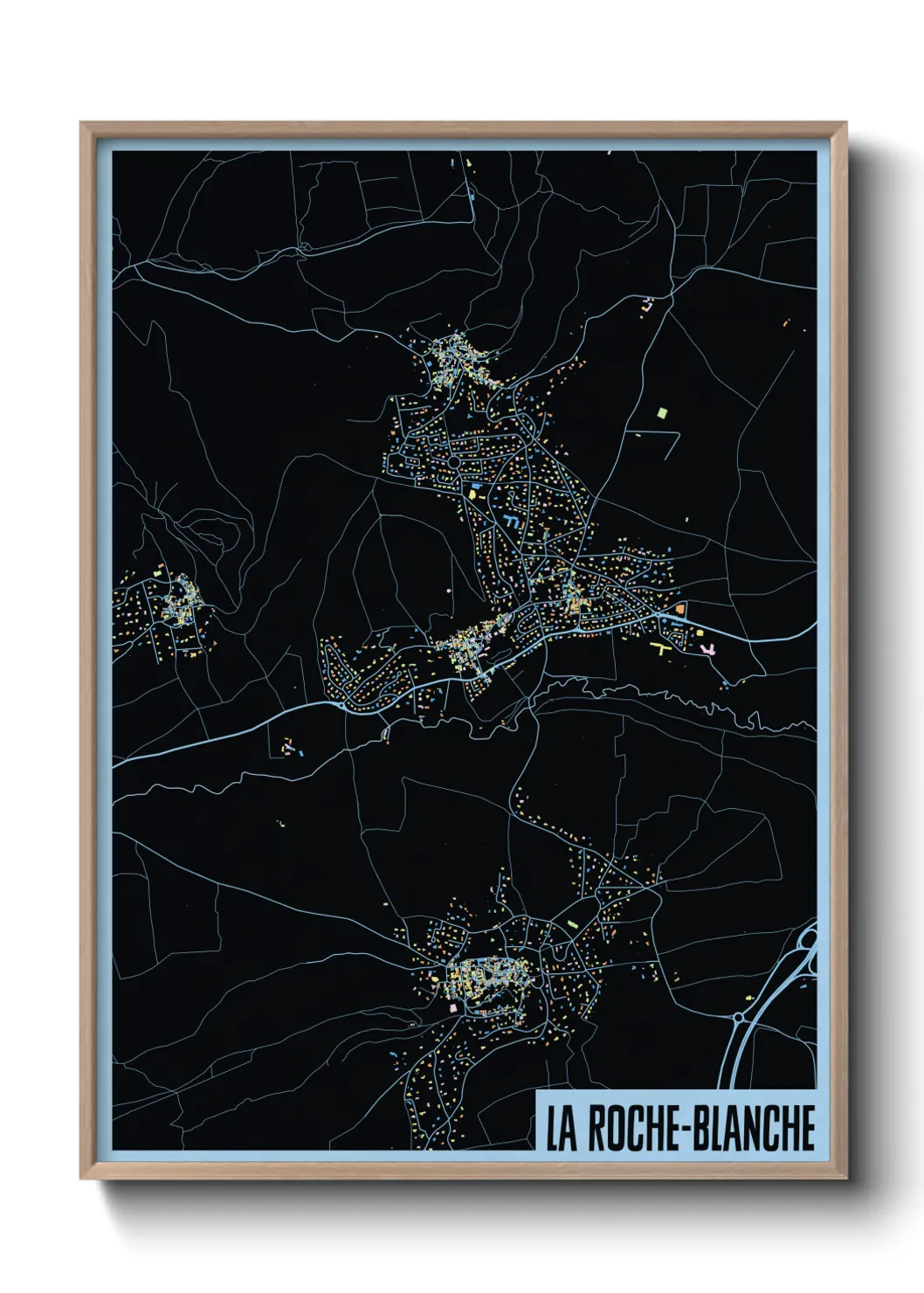 Une affiche de carte sur La Roche-Blanche