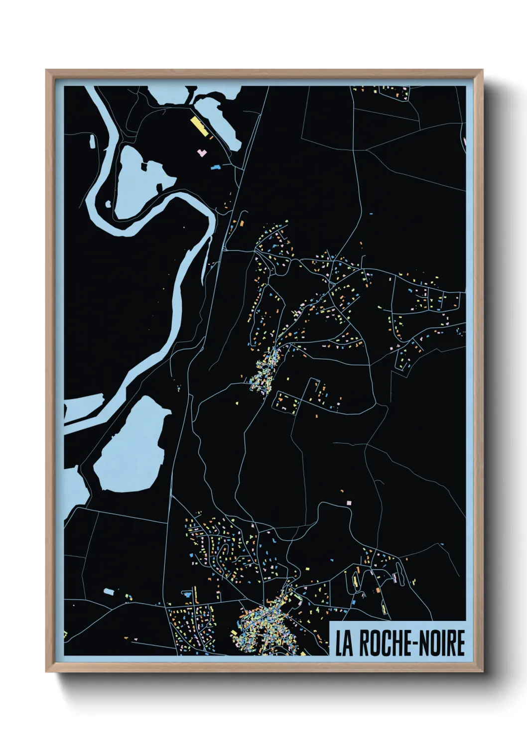 Une affiche de carte sur La Roche-Noire