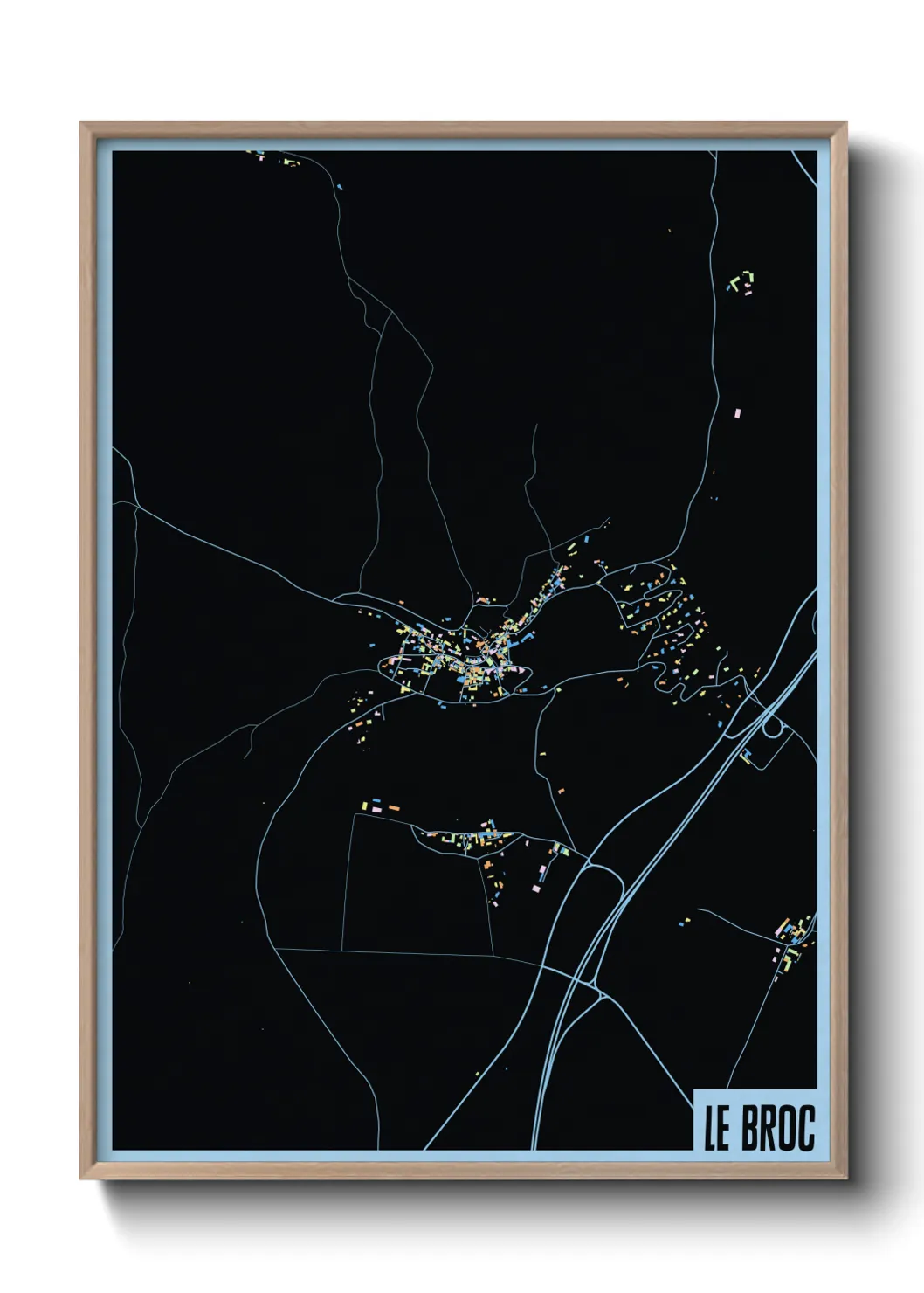 Une affiche de carte sur Le Broc