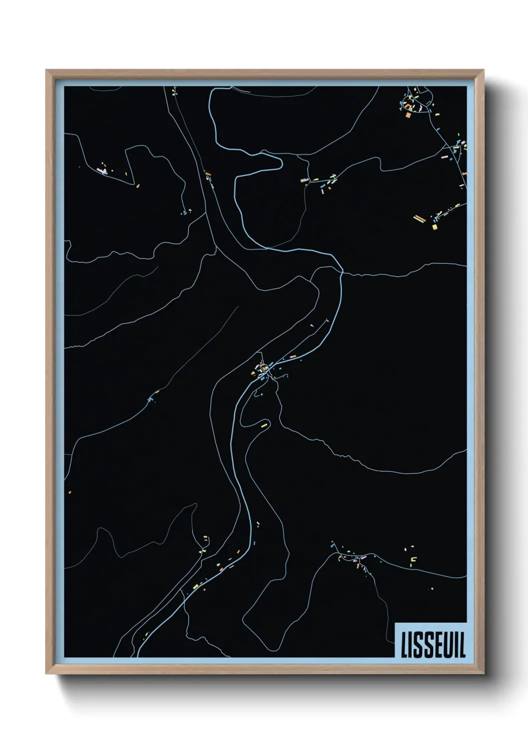 Une affiche de carte sur Lisseuil