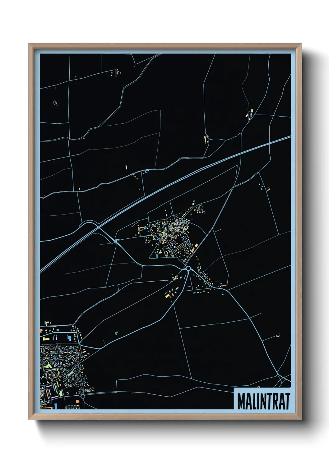 Une affiche de carte sur Malintrat