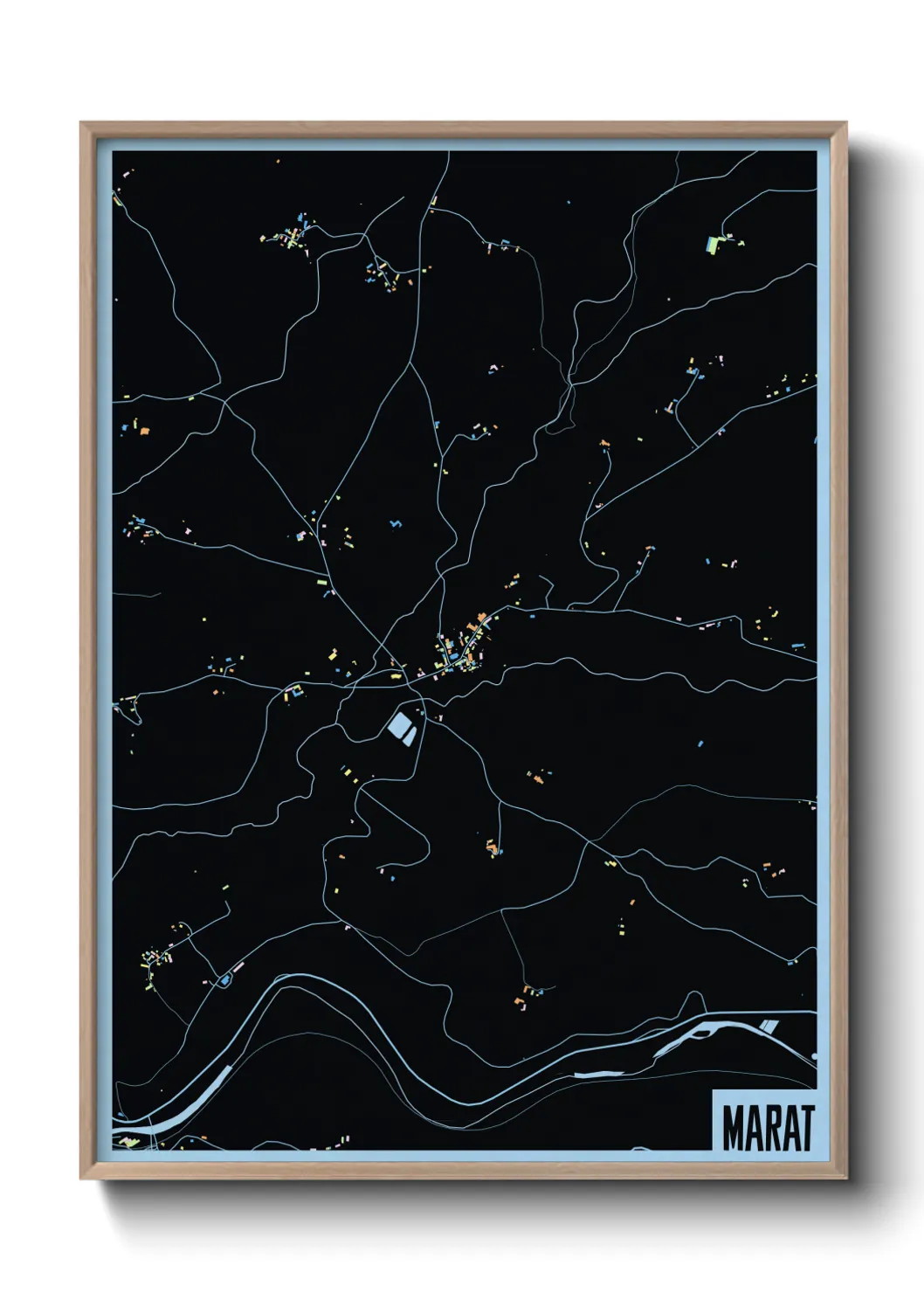 Une affiche de carte sur Marat