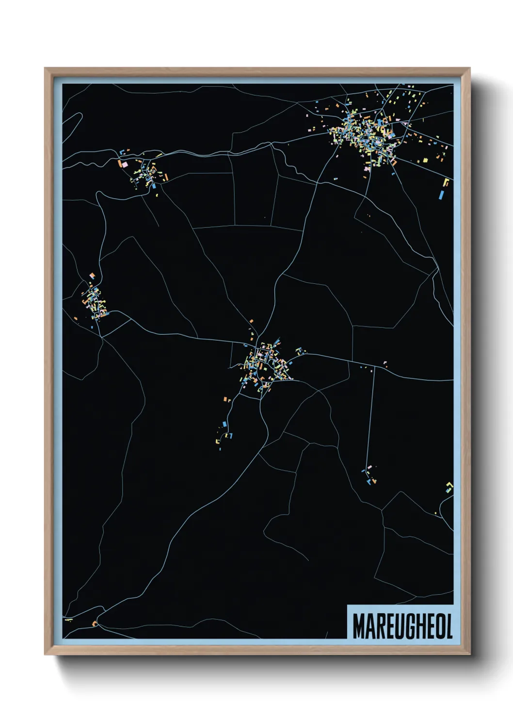 Une affiche de carte sur Mareugheol