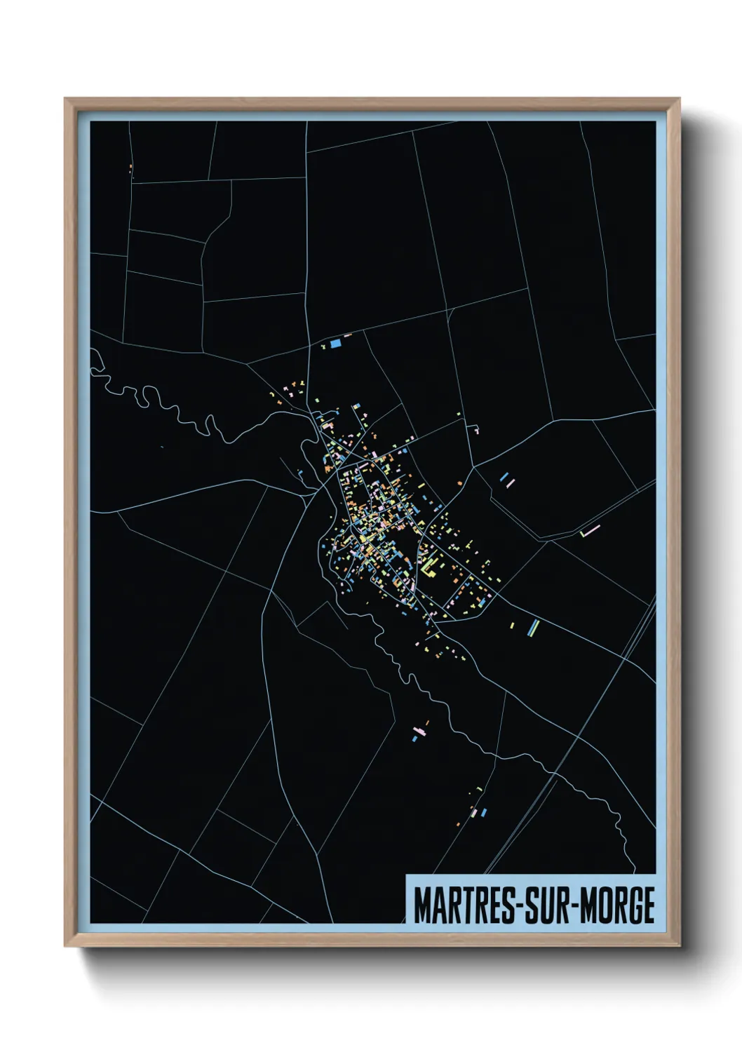 Une affiche de carte sur Martres-sur-Morge