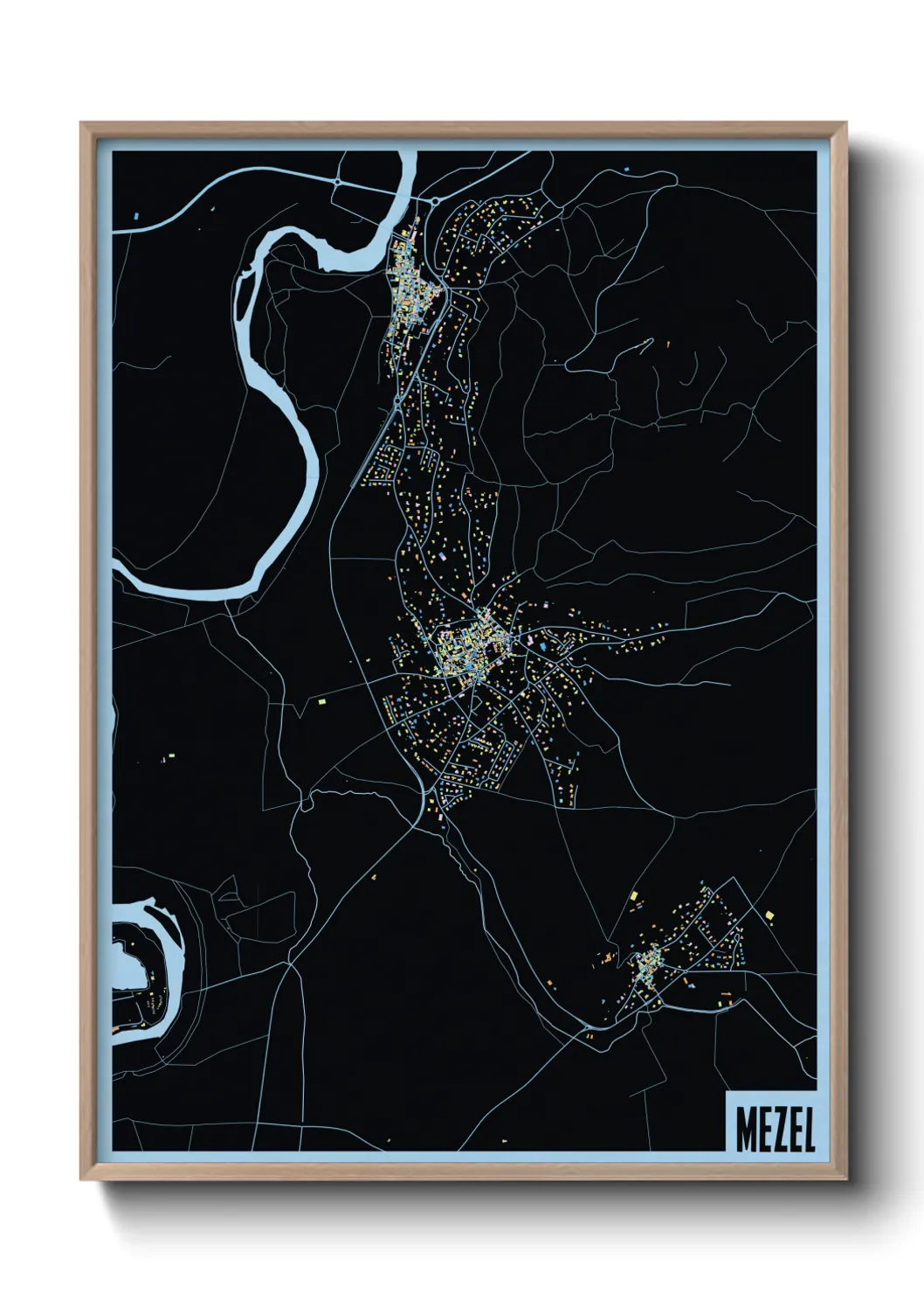 Une affiche de carte sur Mezel