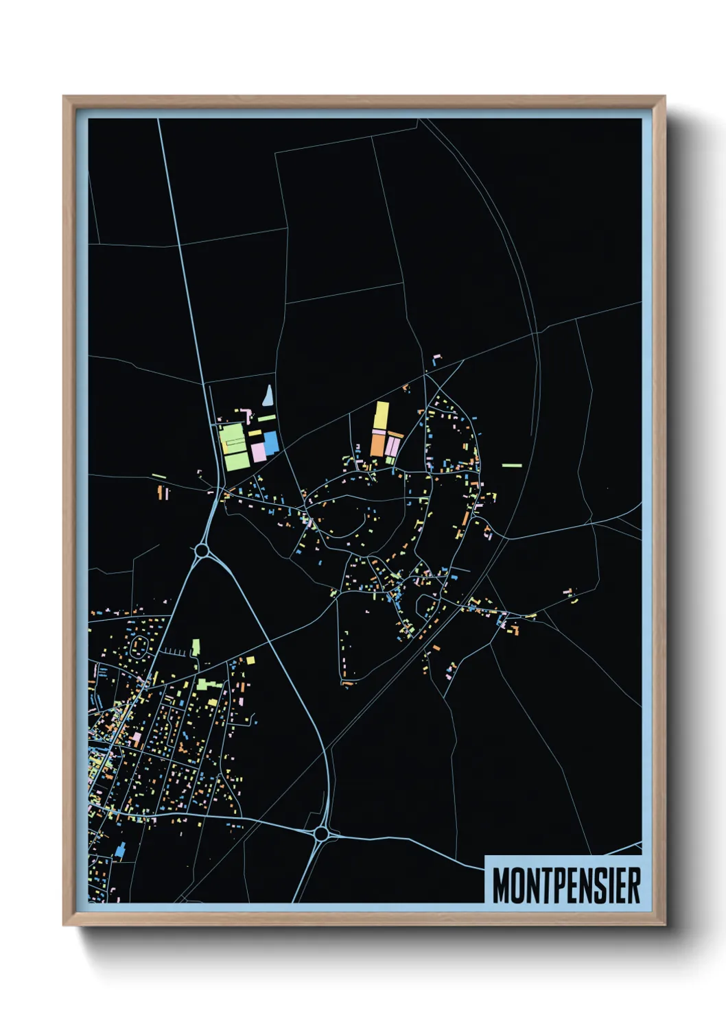 Une affiche de carte sur Montpensier