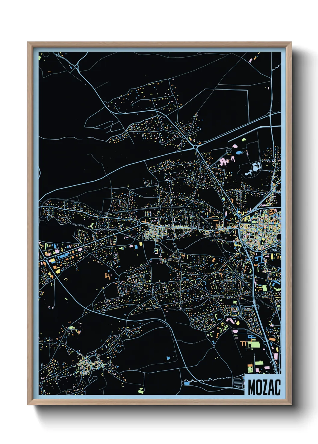 Une affiche de carte sur Mozac