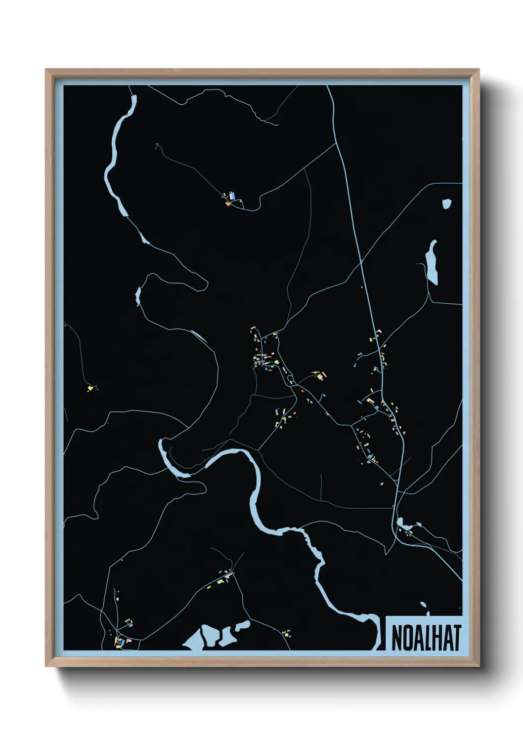 Une affiche de carte sur Noalhat