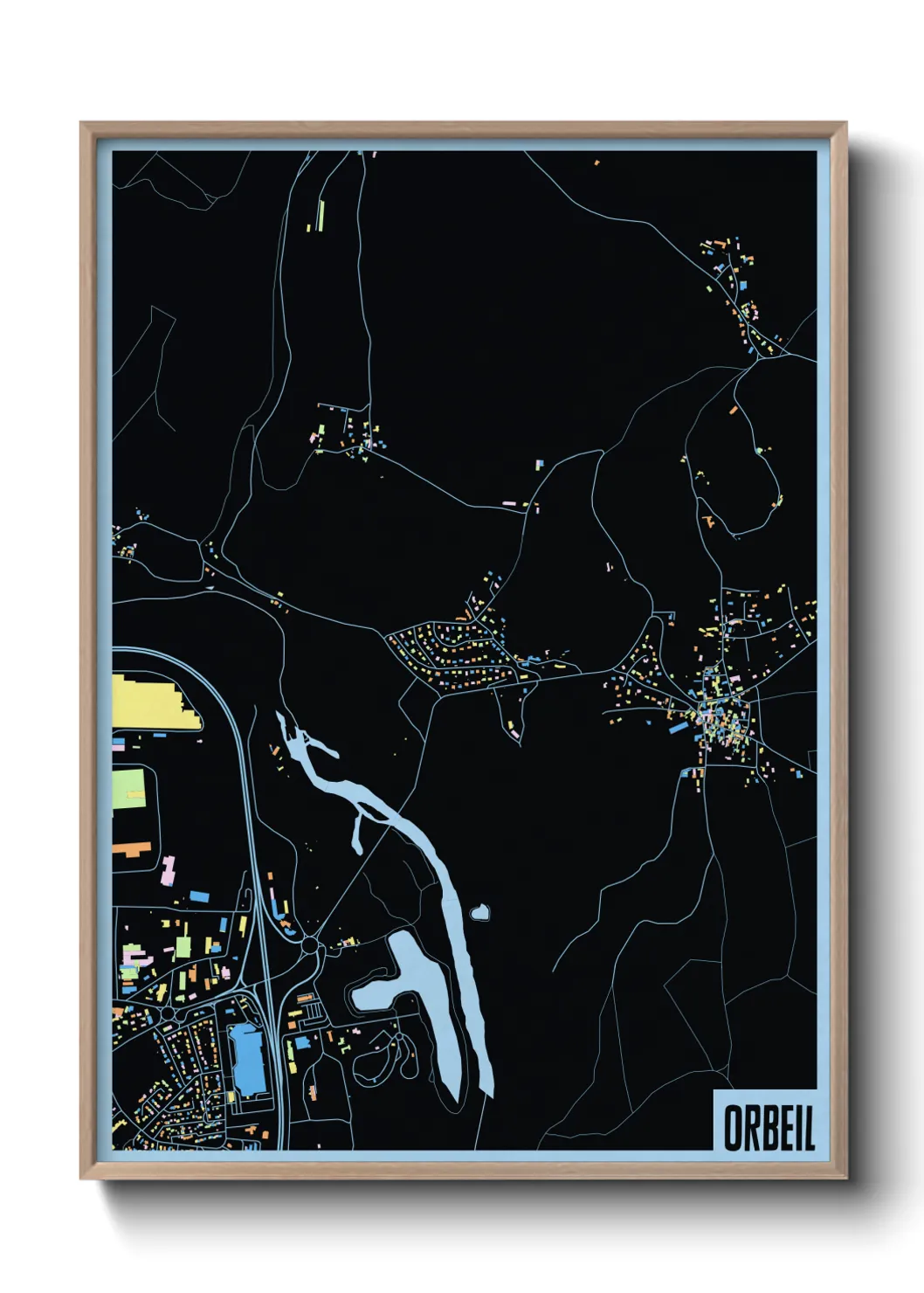 Une affiche de carte sur Orbeil