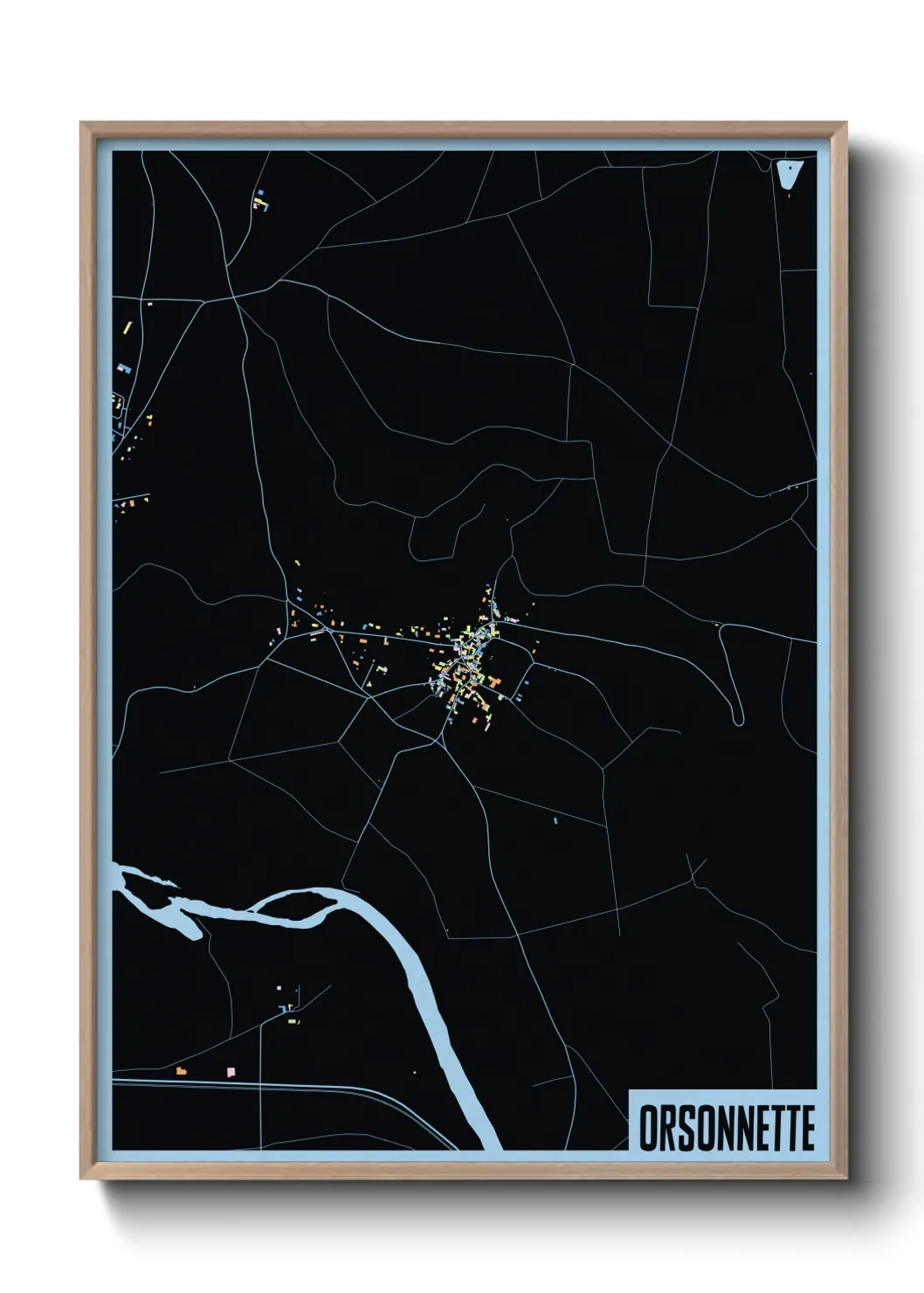 Une affiche de carte sur Orsonnette