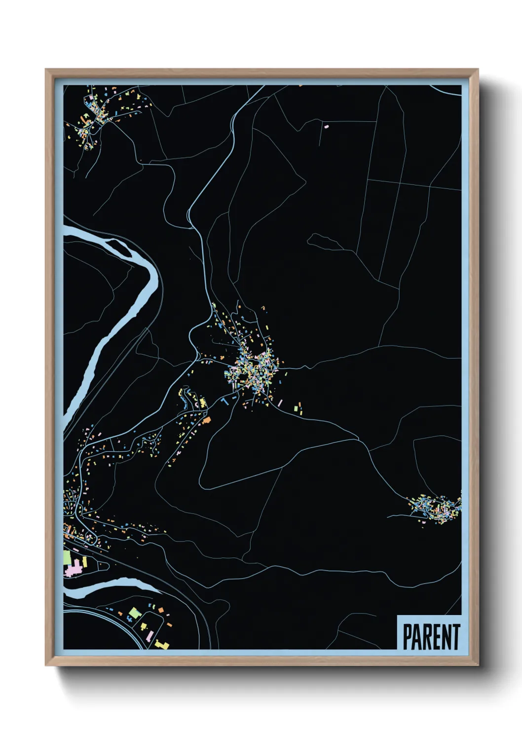 Une affiche de carte sur Parent