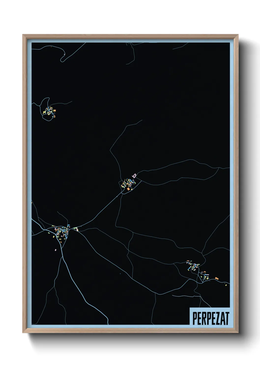 Une affiche de carte sur Perpezat