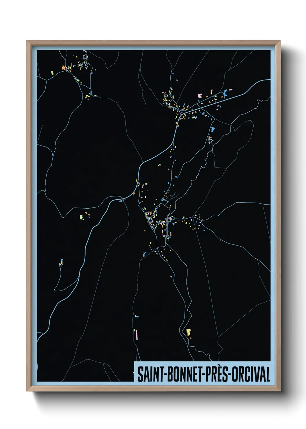 Une affiche de carte sur Saint-Bonnet-près-Orcival