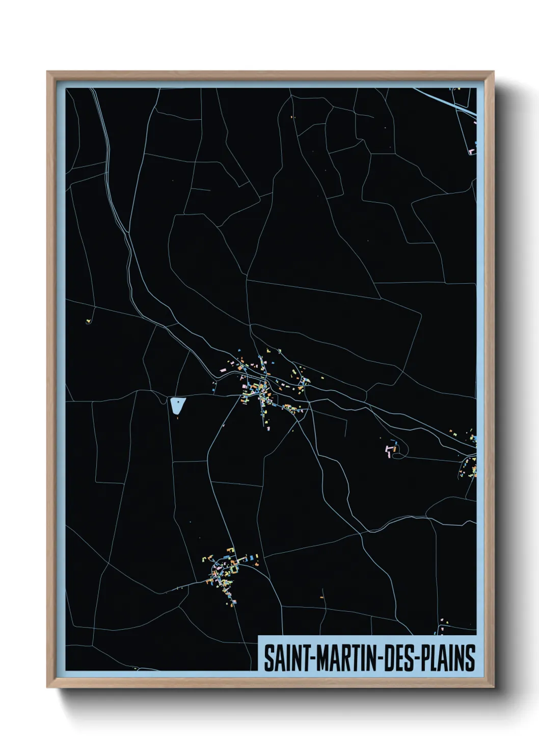 Un poster carteSaint-Martin-des-Plains