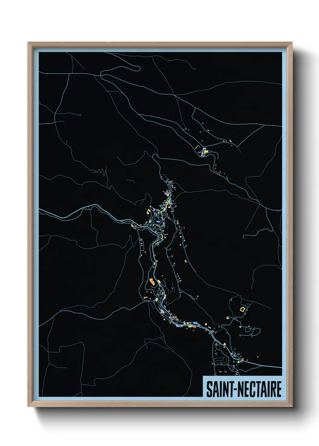 Une affiche de carte sur Saint-Nectaire