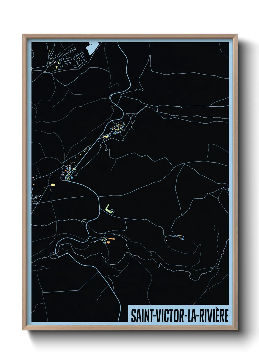 Un poster carteSaint-Victor-la-Rivière