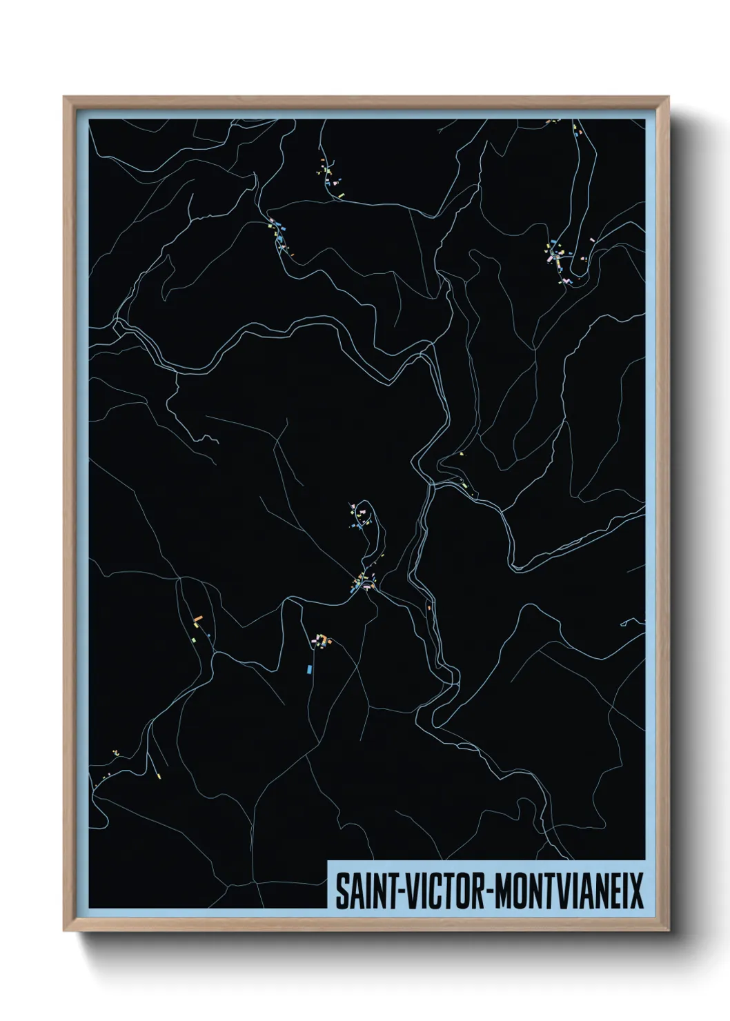 Un poster carteSaint-Victor-Montvianeix