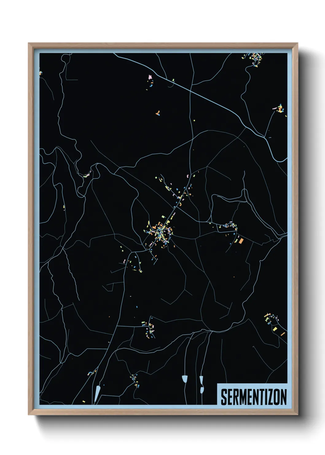 Une affiche de carte sur Sermentizon