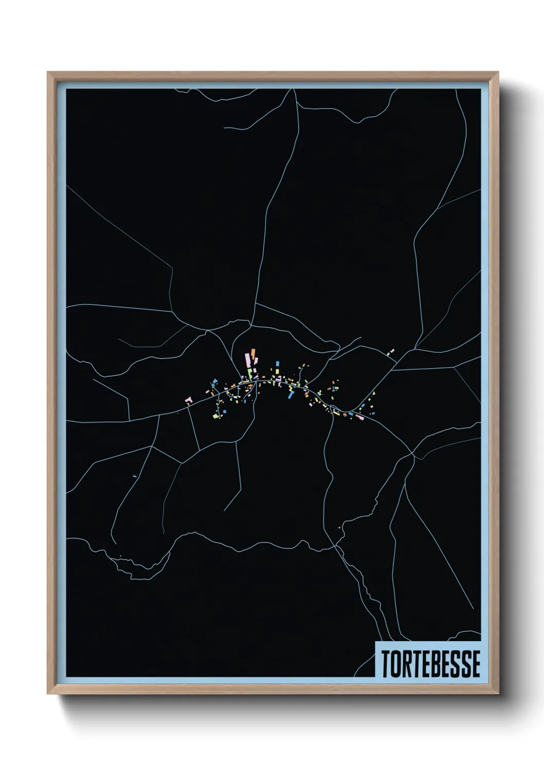 Une affiche de carte sur Tortebesse