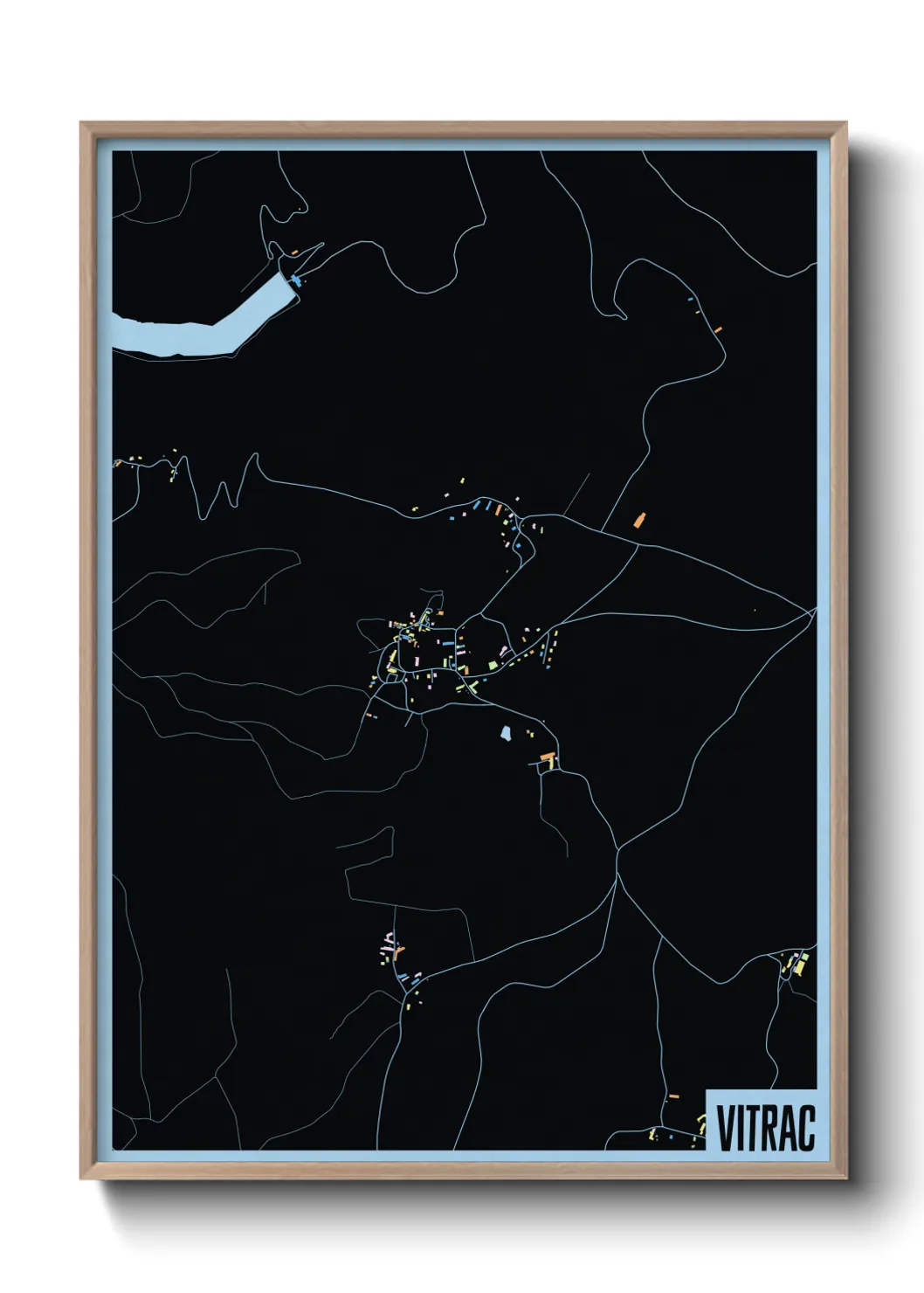 Une affiche de carte sur Vitrac