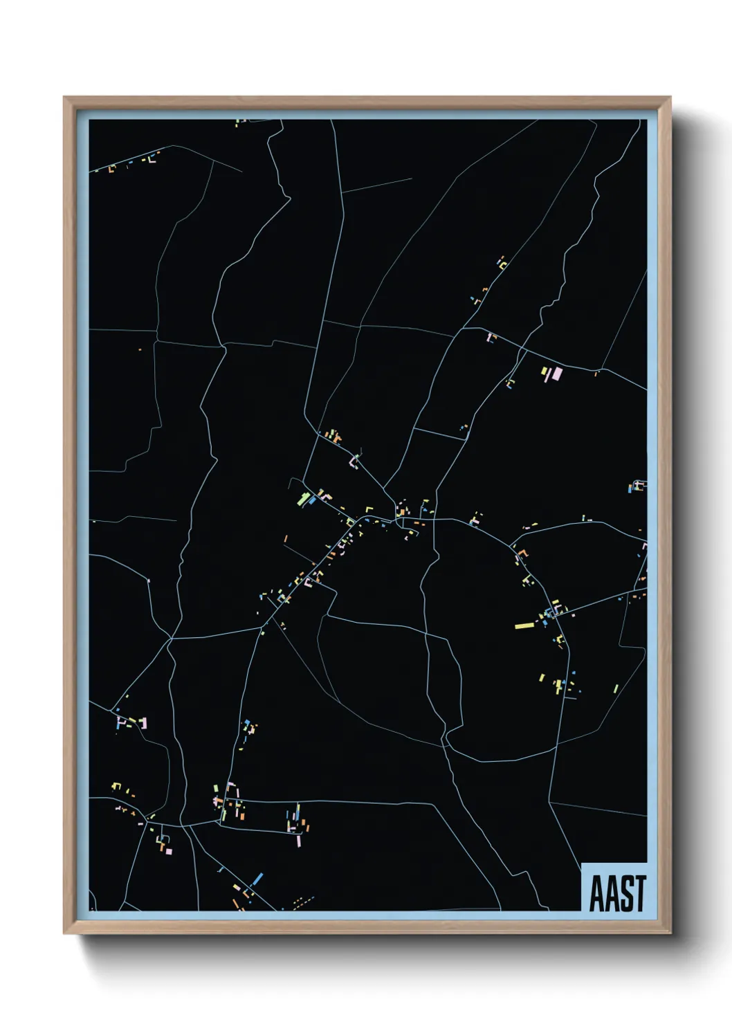 Une affiche de carte sur Aast