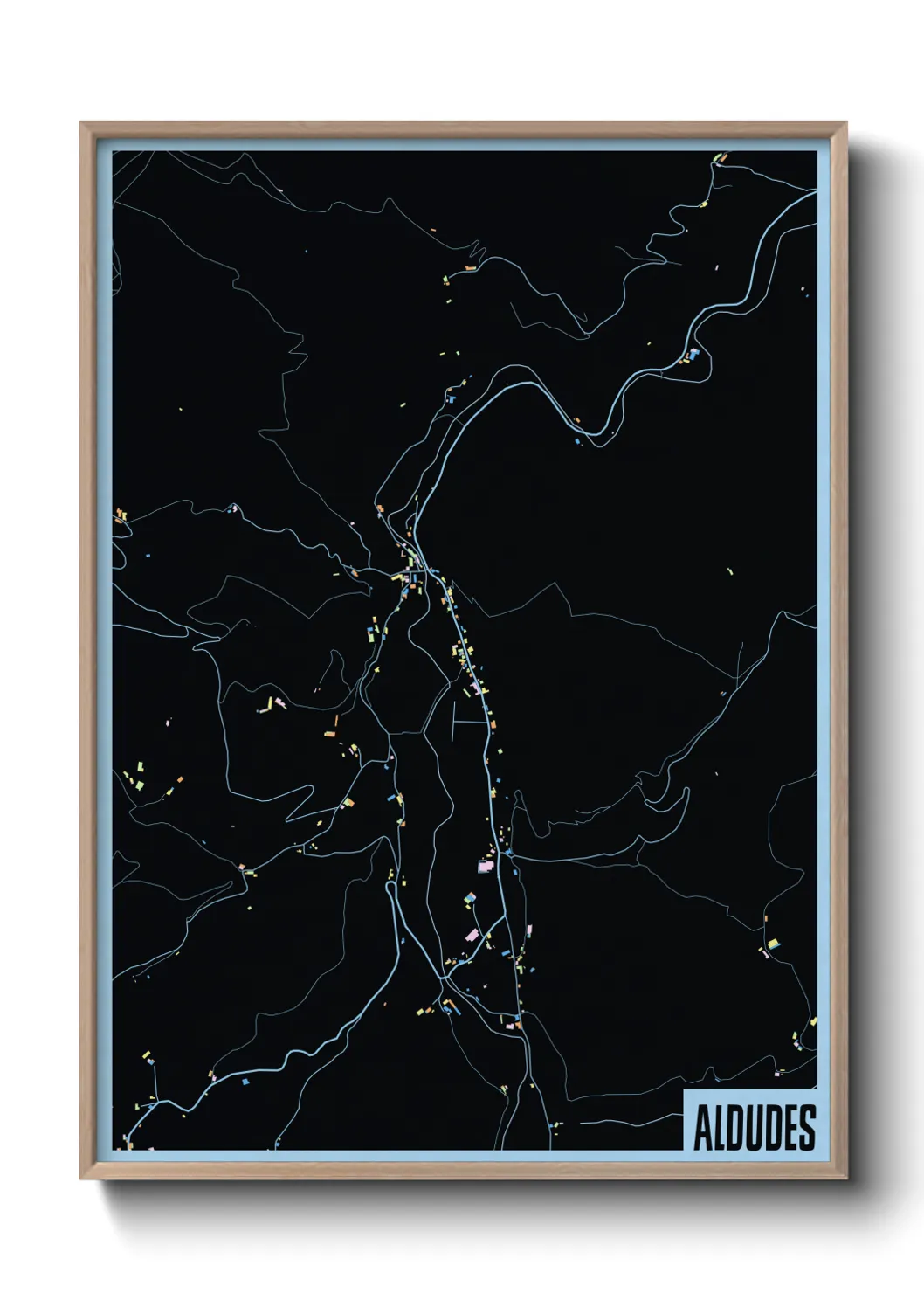 Une affiche de carte sur Aldudes