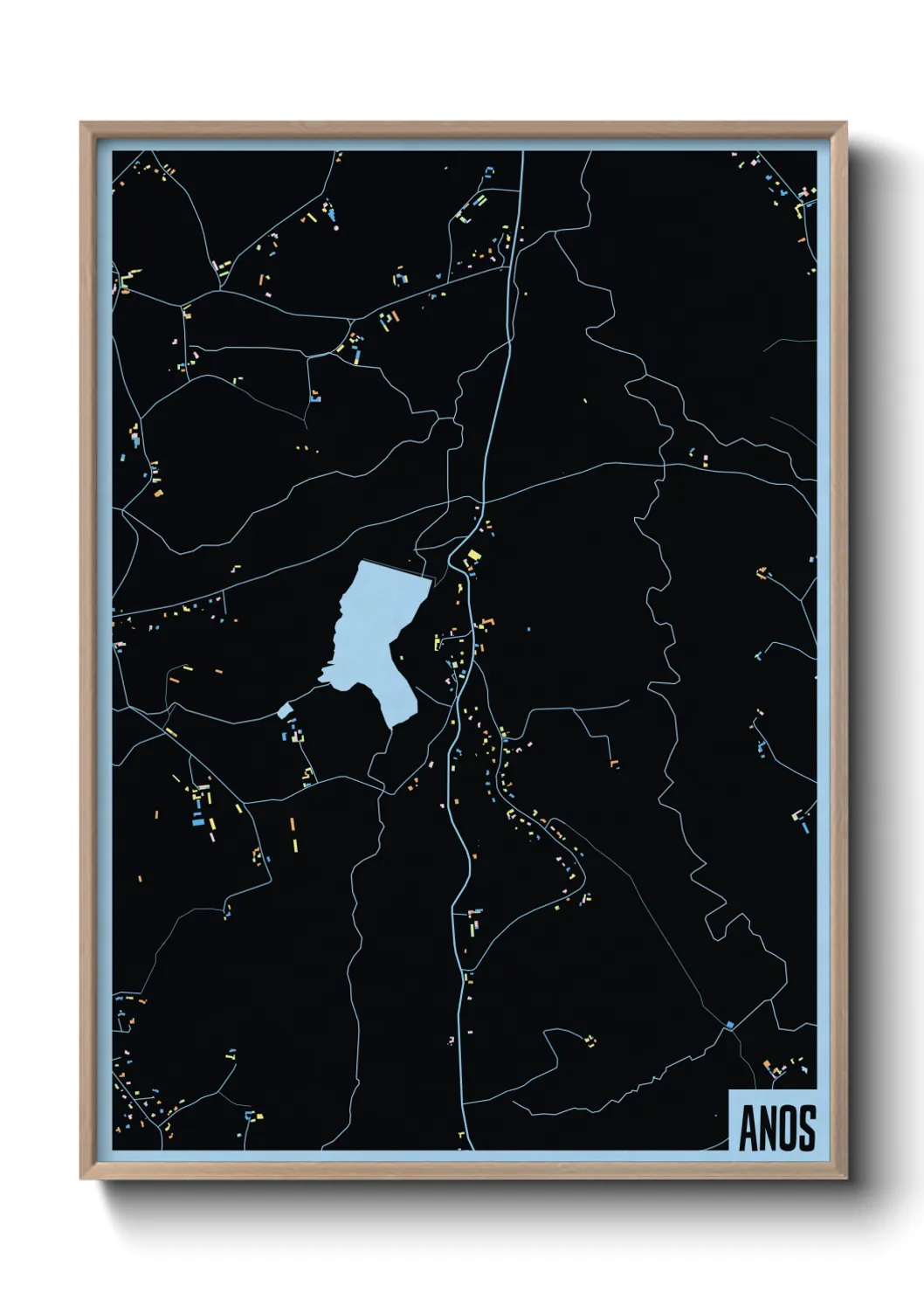 Une affiche de carte sur Anos