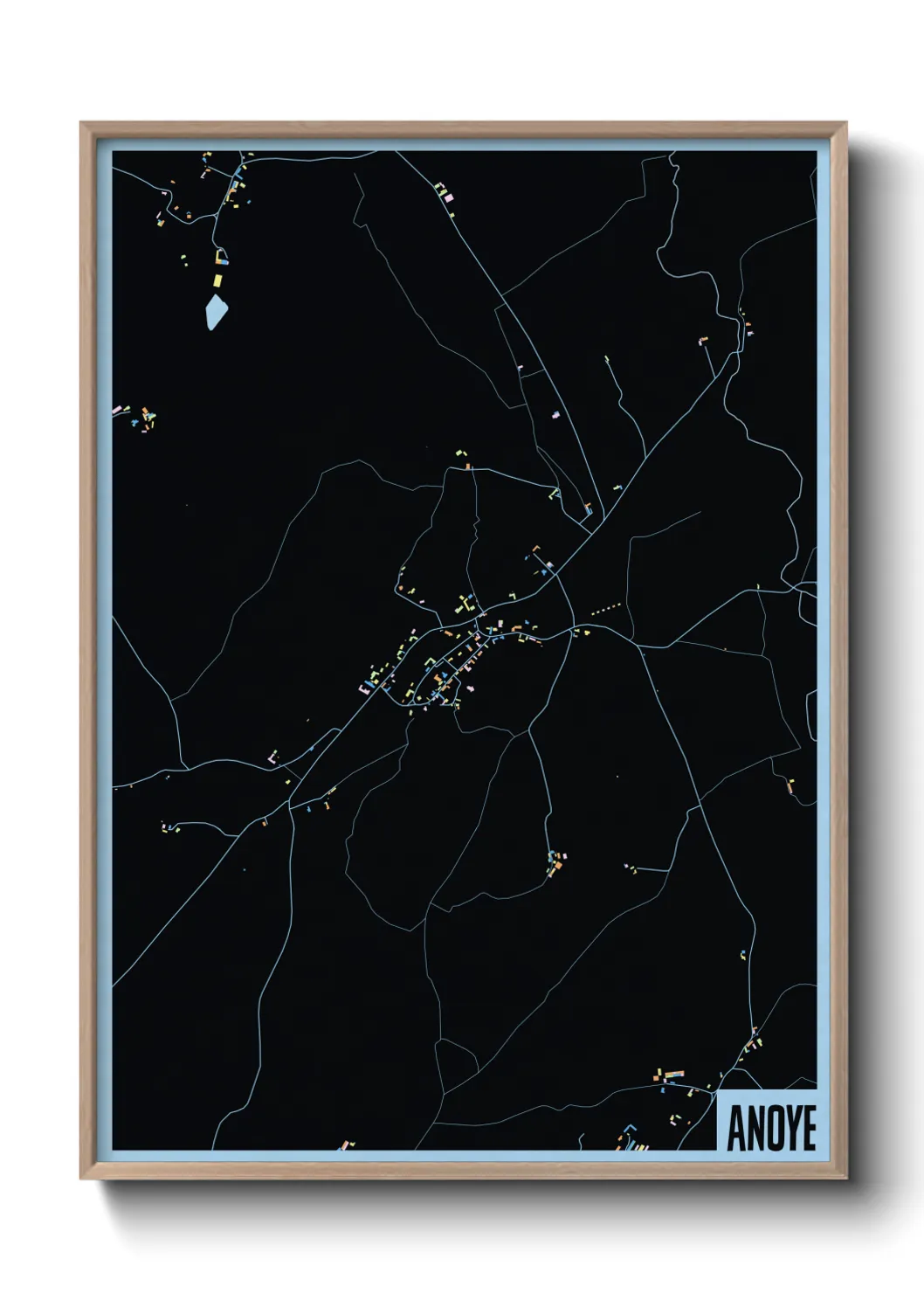 Une affiche de carte sur Anoye