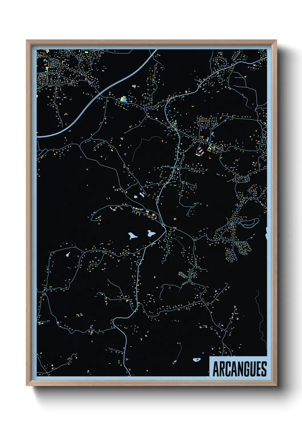 Une affiche de carte sur Arcangues