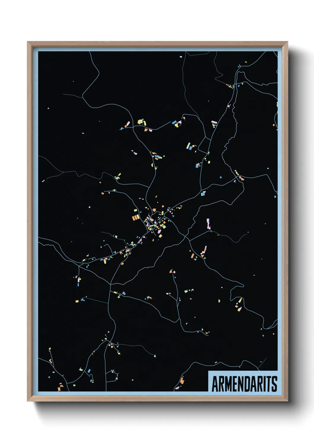 Une affiche de carte sur Armendarits