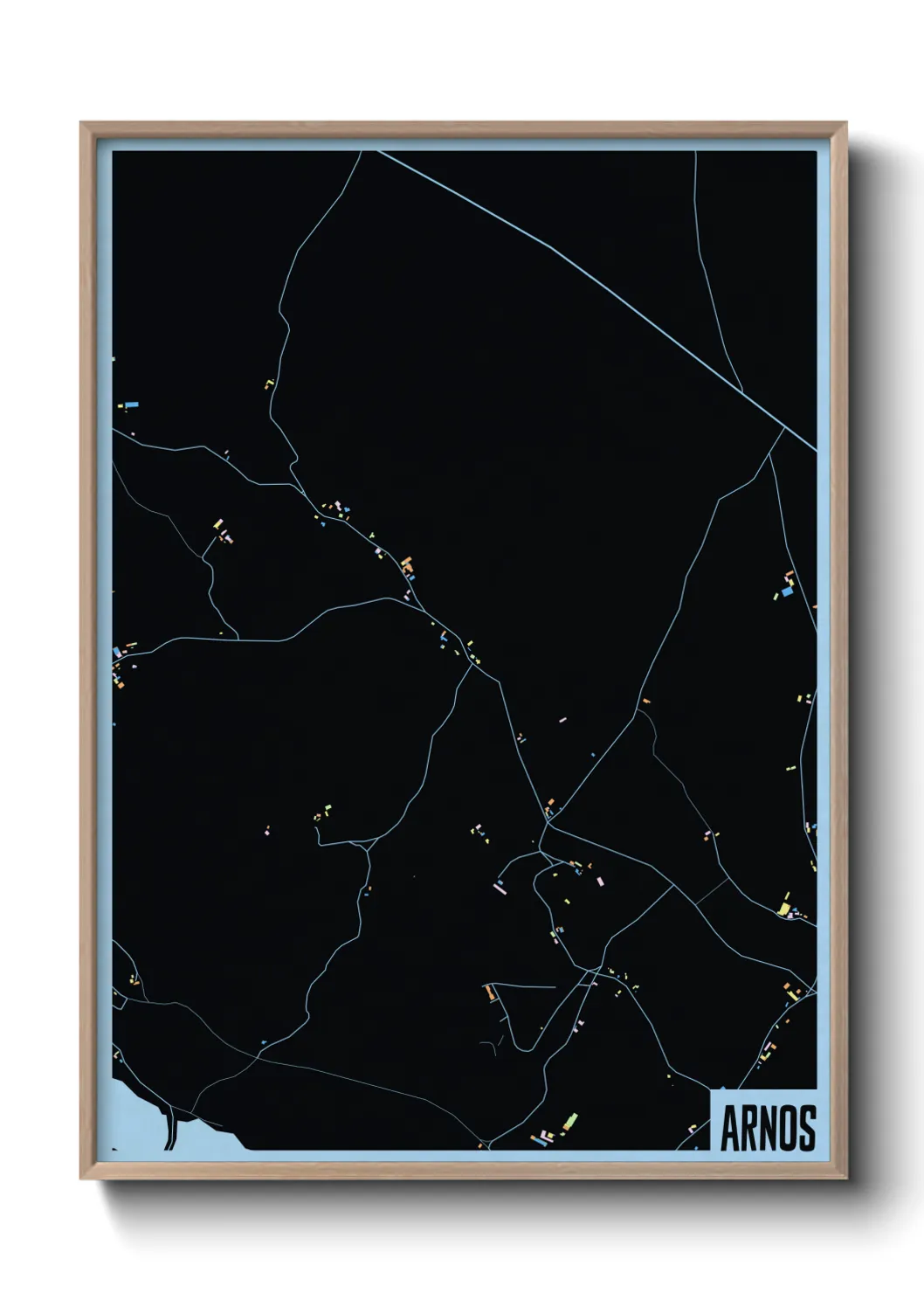 Une affiche de carte sur Arnos