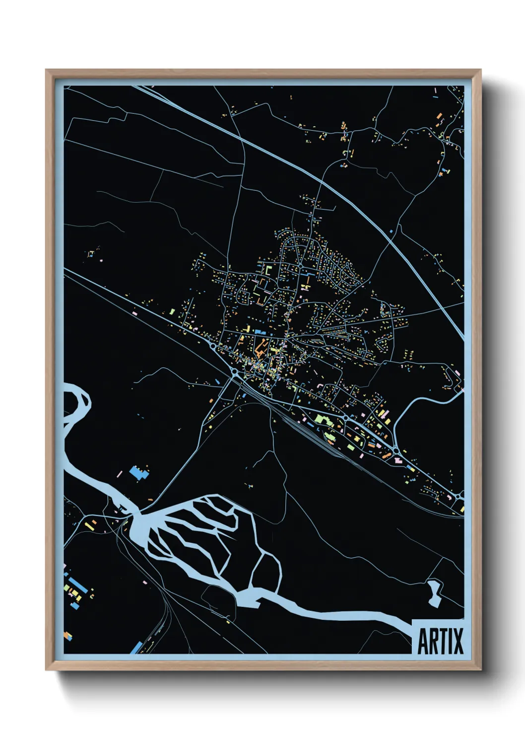 Une affiche de carte sur Artix