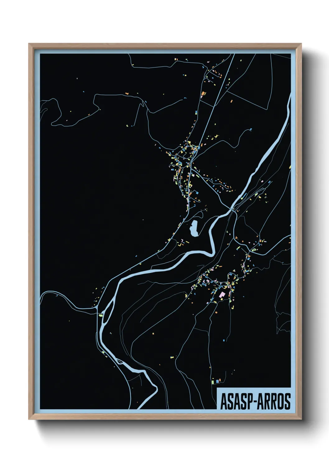 Une affiche de carte sur Asasp-Arros