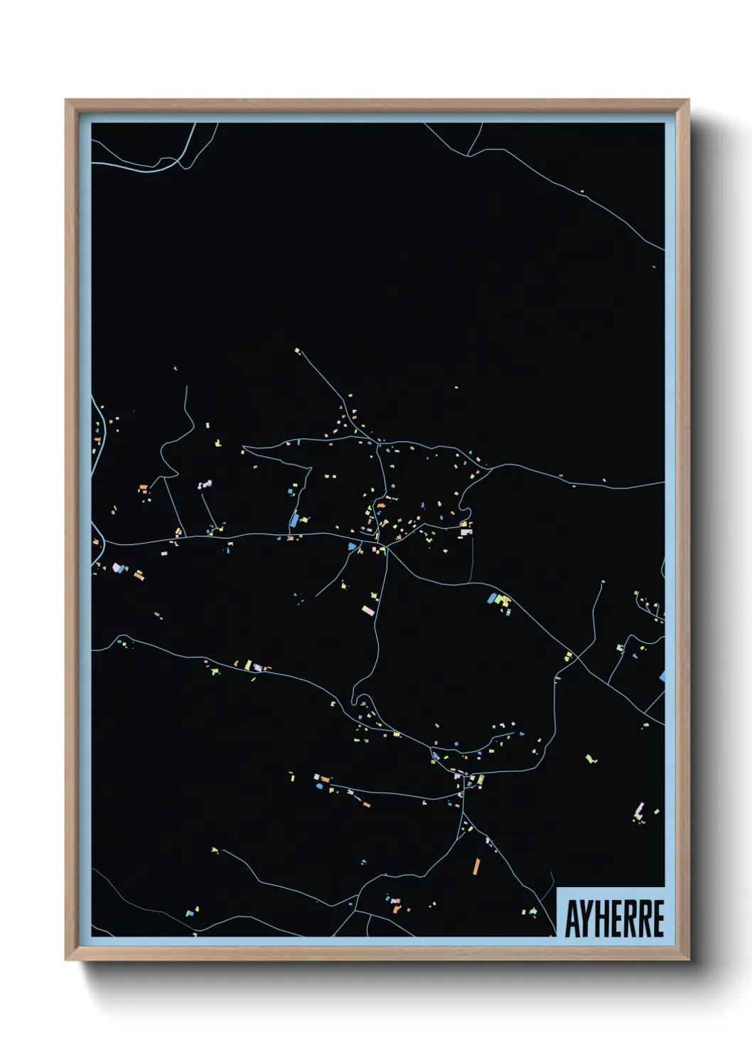 Une affiche de carte sur Ayherre