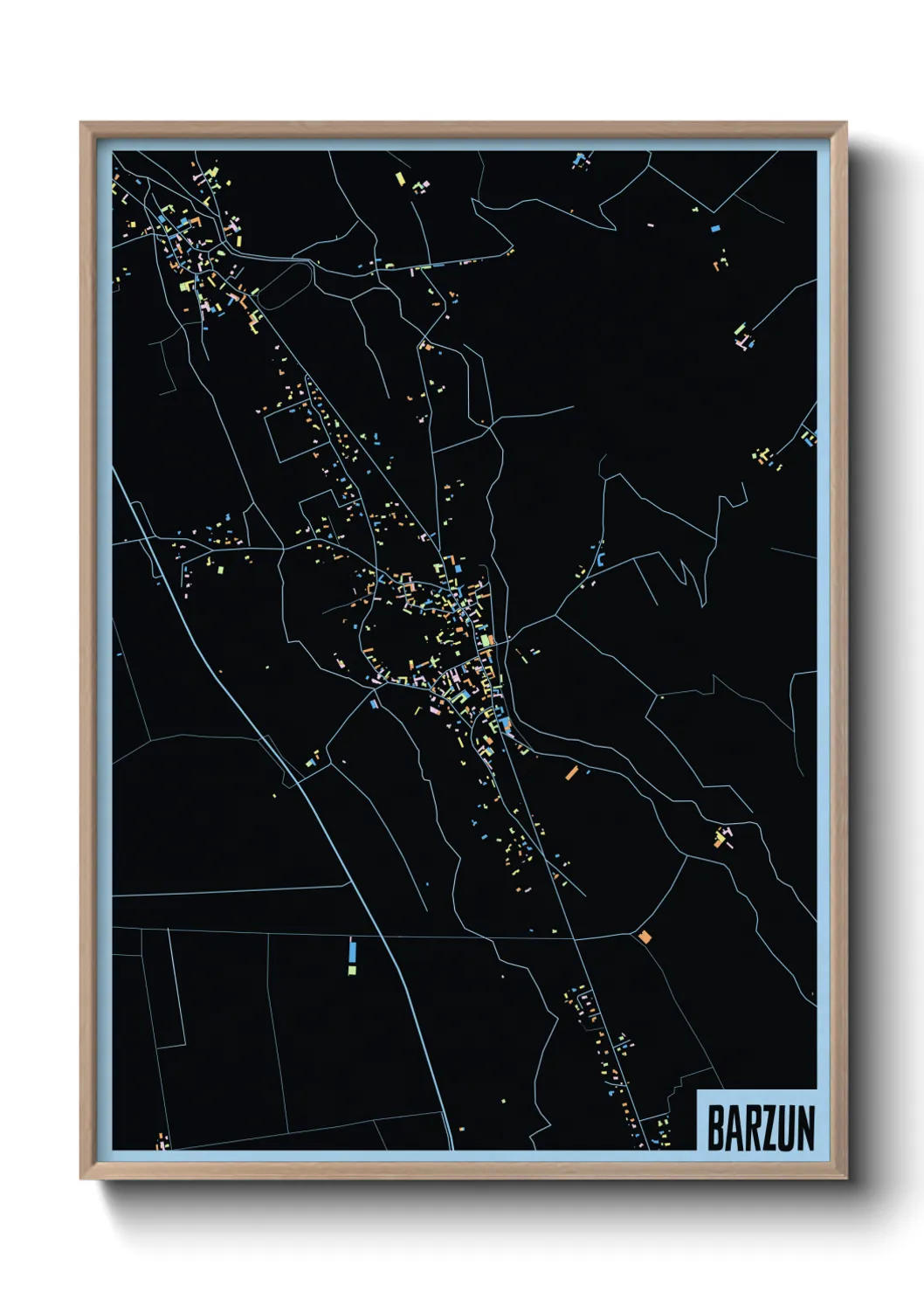 Une affiche de carte sur Barzun