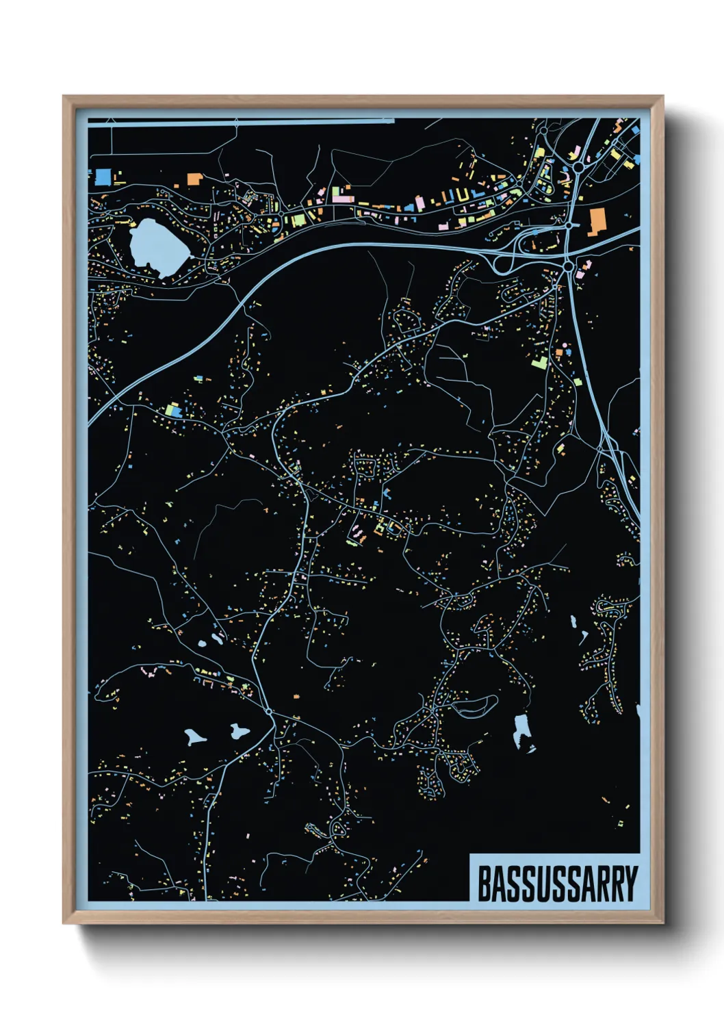 Une affiche de carte sur Bassussarry