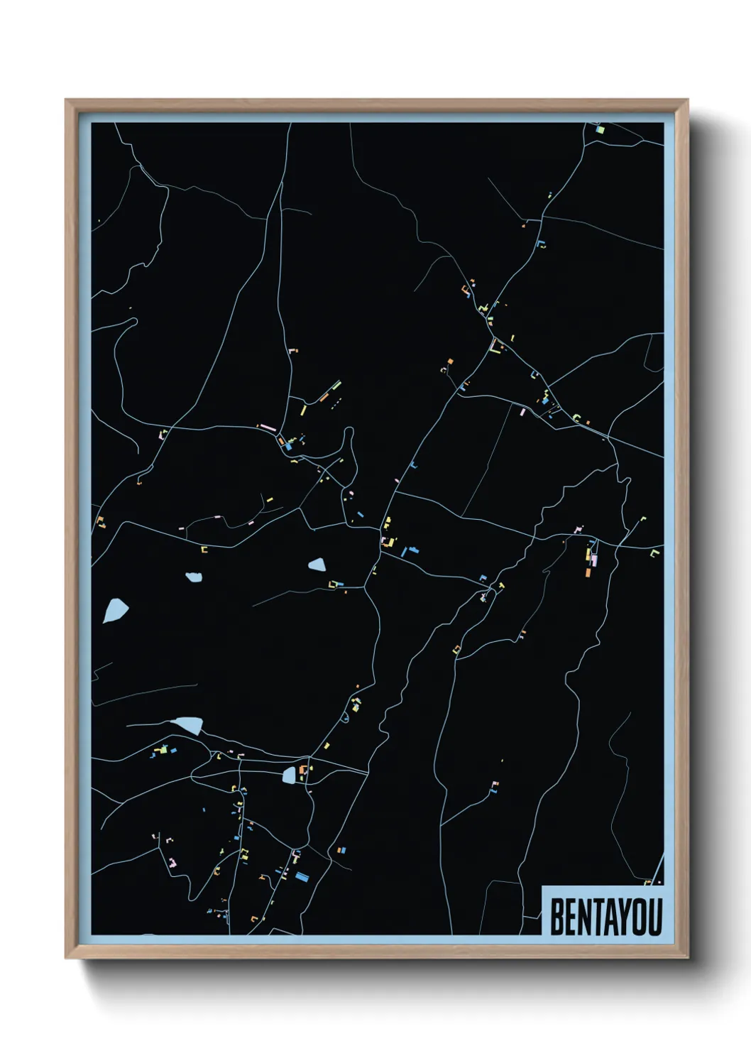 Une affiche de carte sur Bentayou