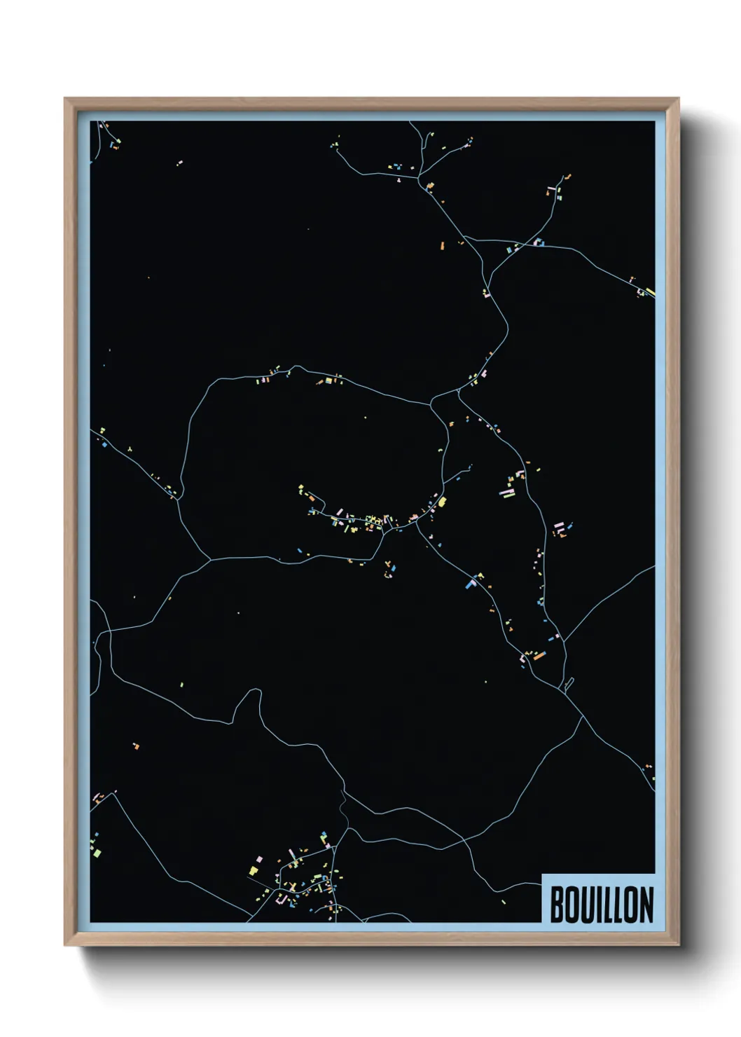 Une affiche de carte sur Bouillon