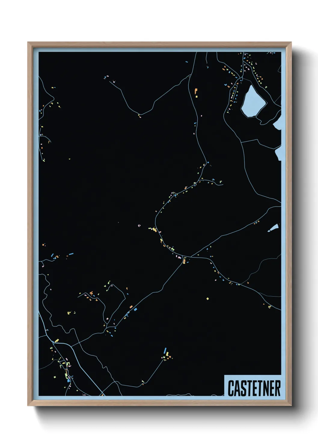 Une affiche de carte sur Castetner