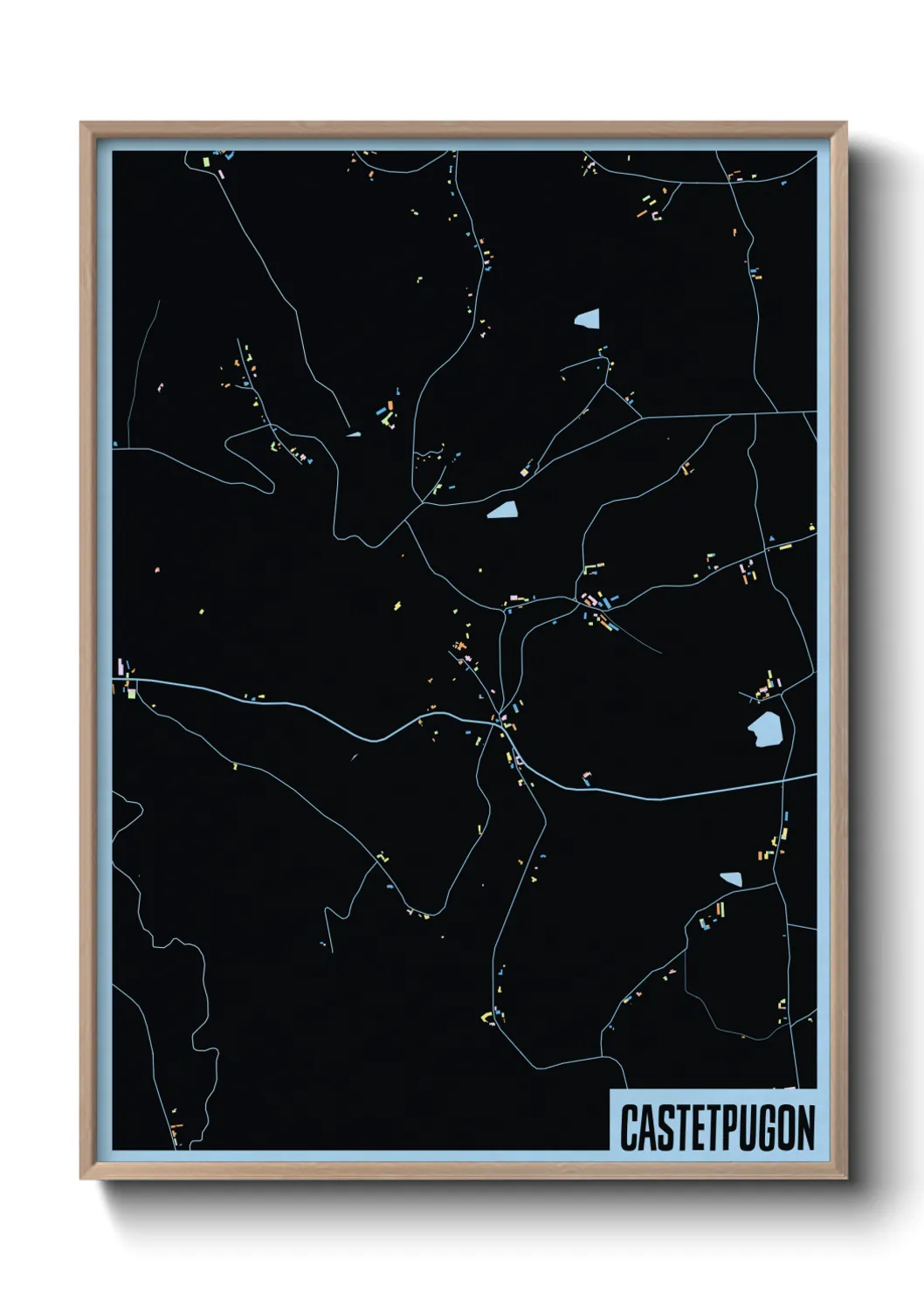 Une affiche de carte sur Castetpugon