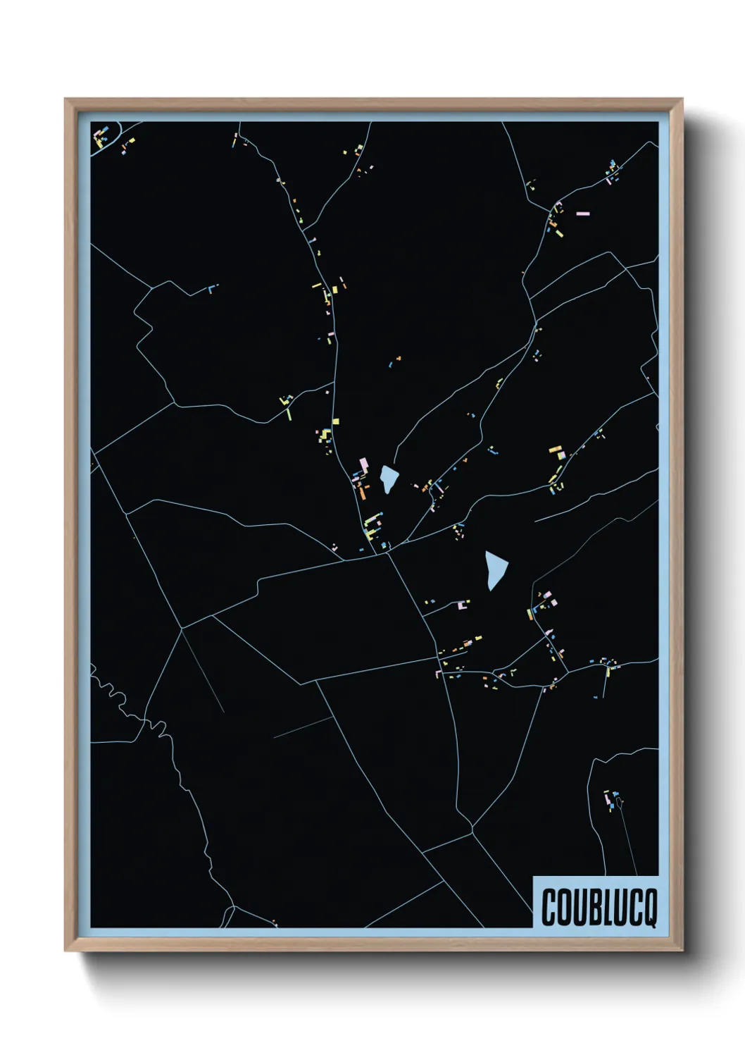 Une affiche de carte sur Coublucq