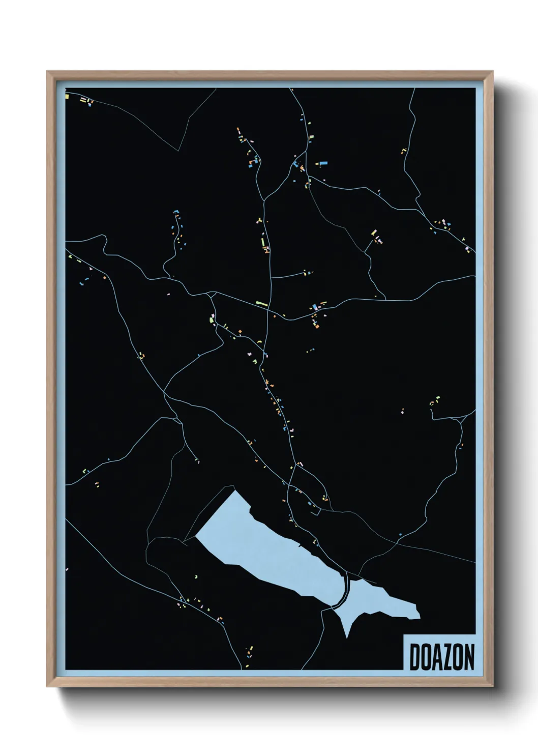 Une affiche de carte sur Doazon