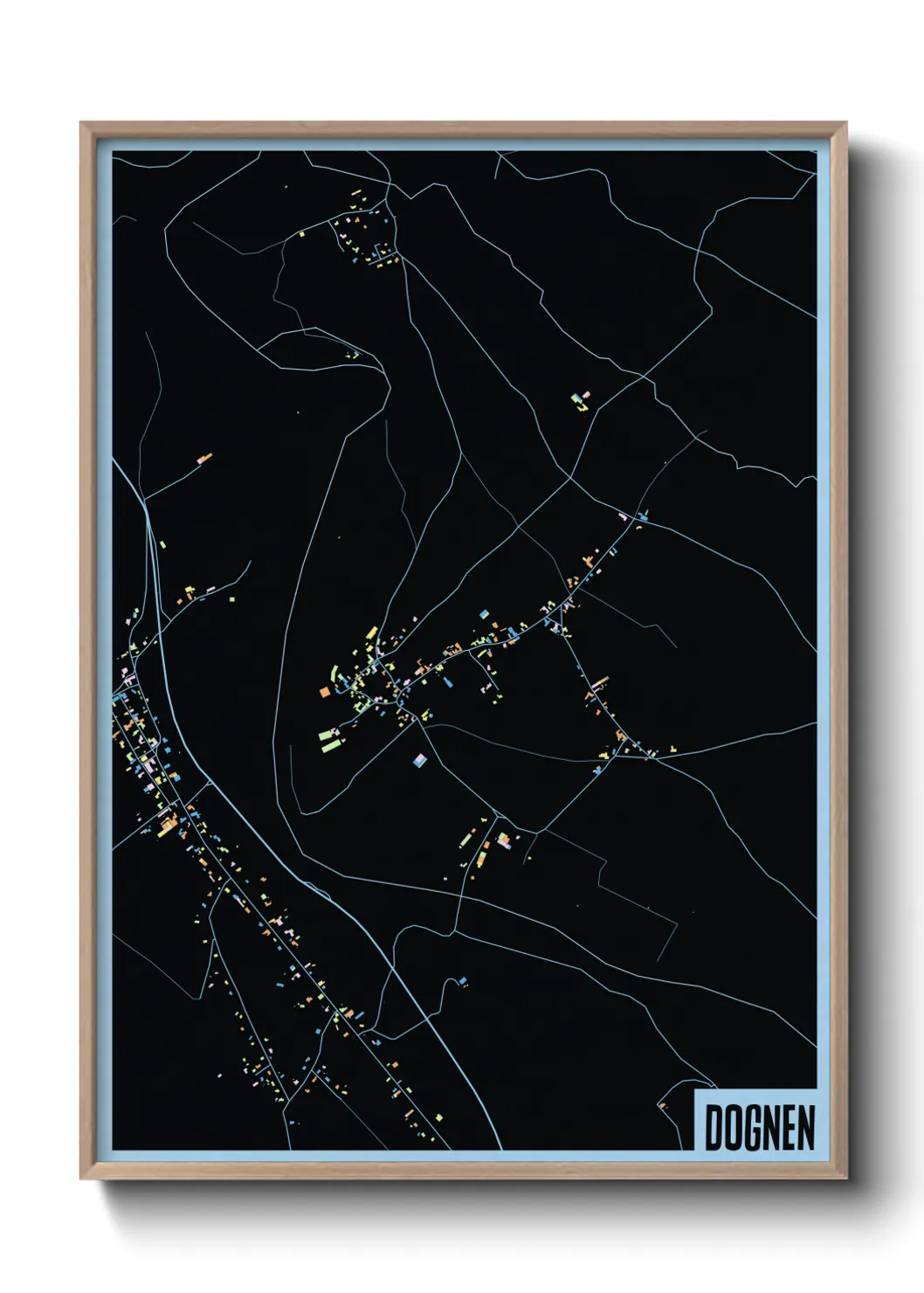 Une affiche de carte sur Dognen