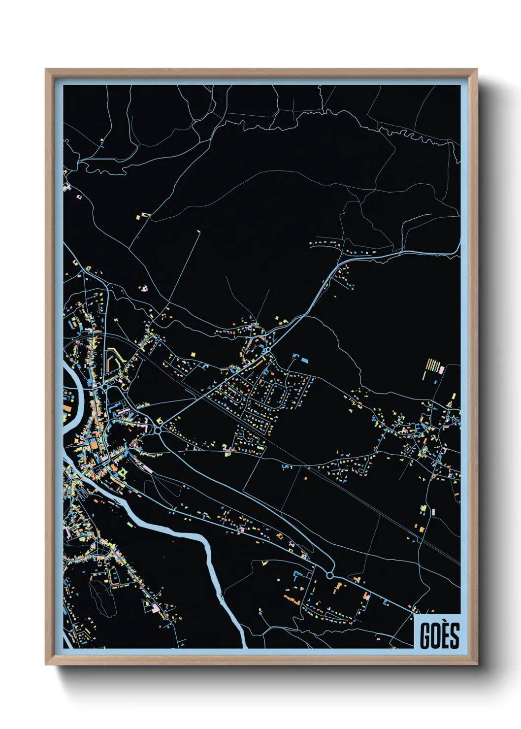 Une affiche de carte sur Goès