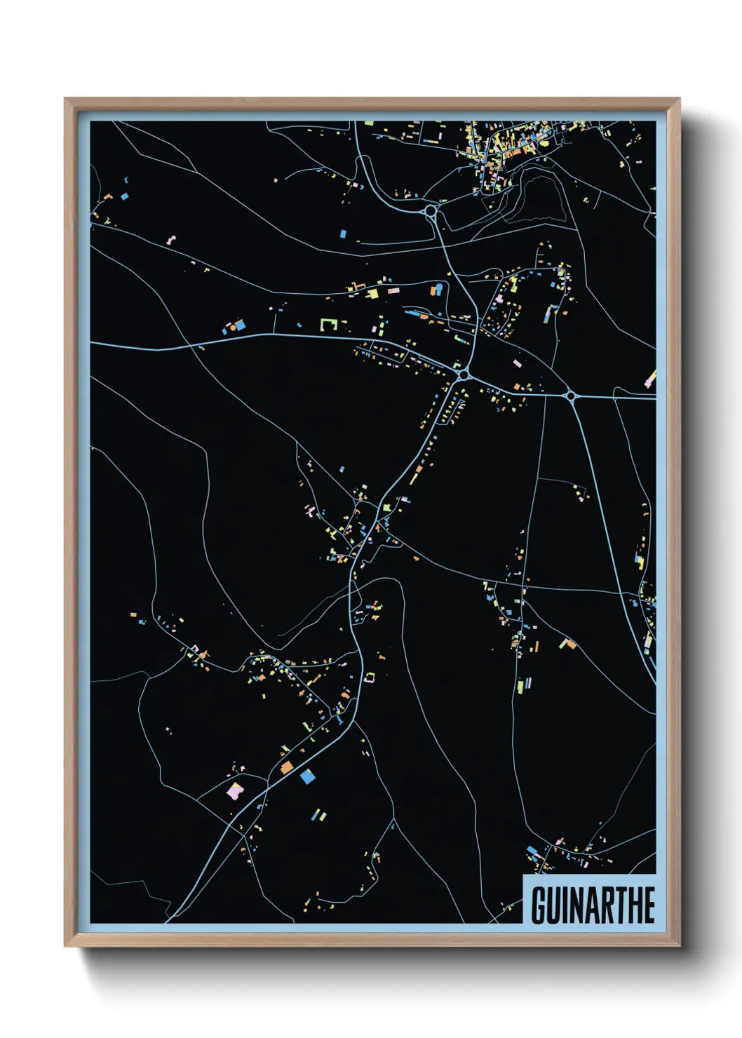 Une affiche de carte sur Guinarthe