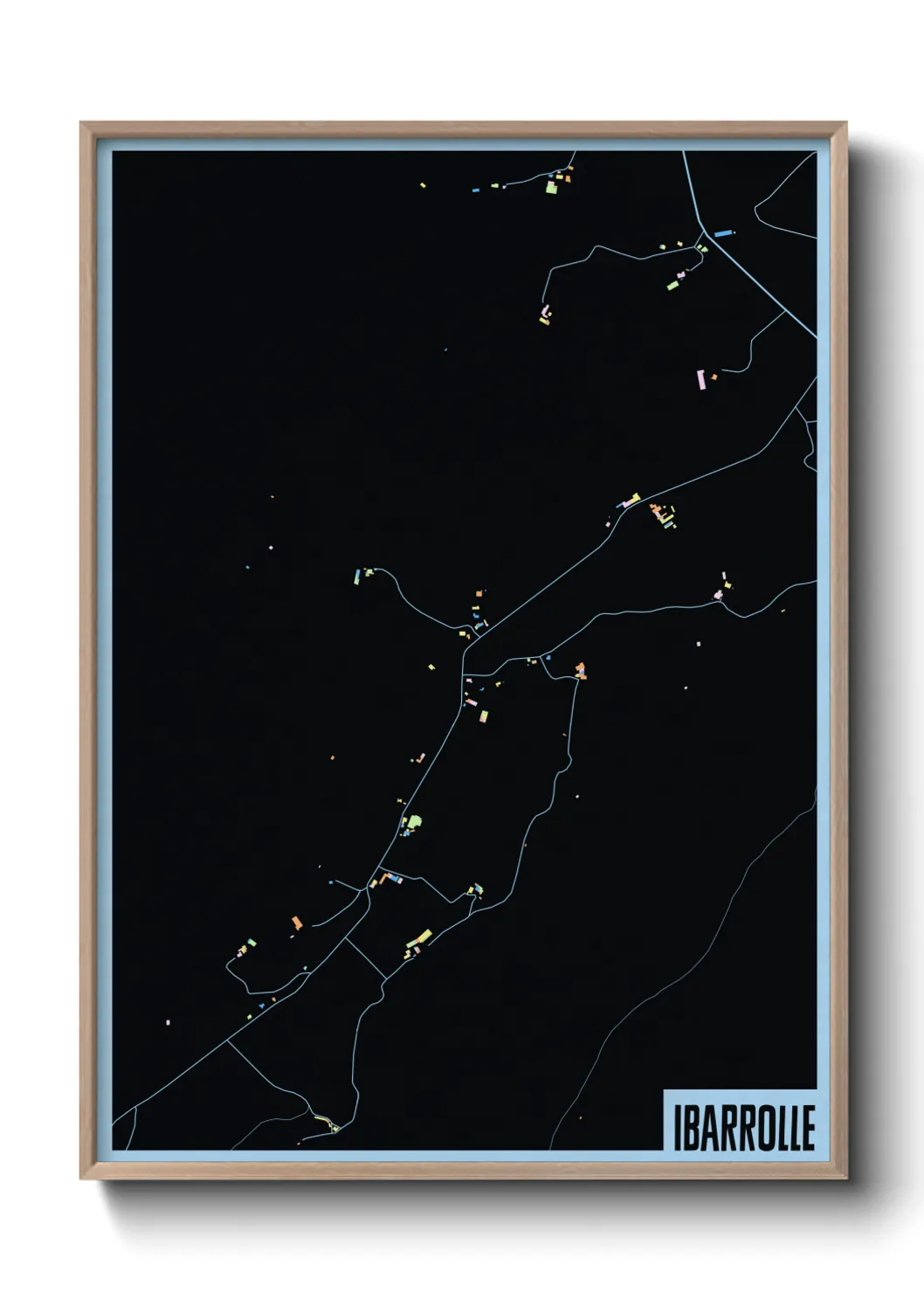 Une affiche de carte sur Ibarrolle