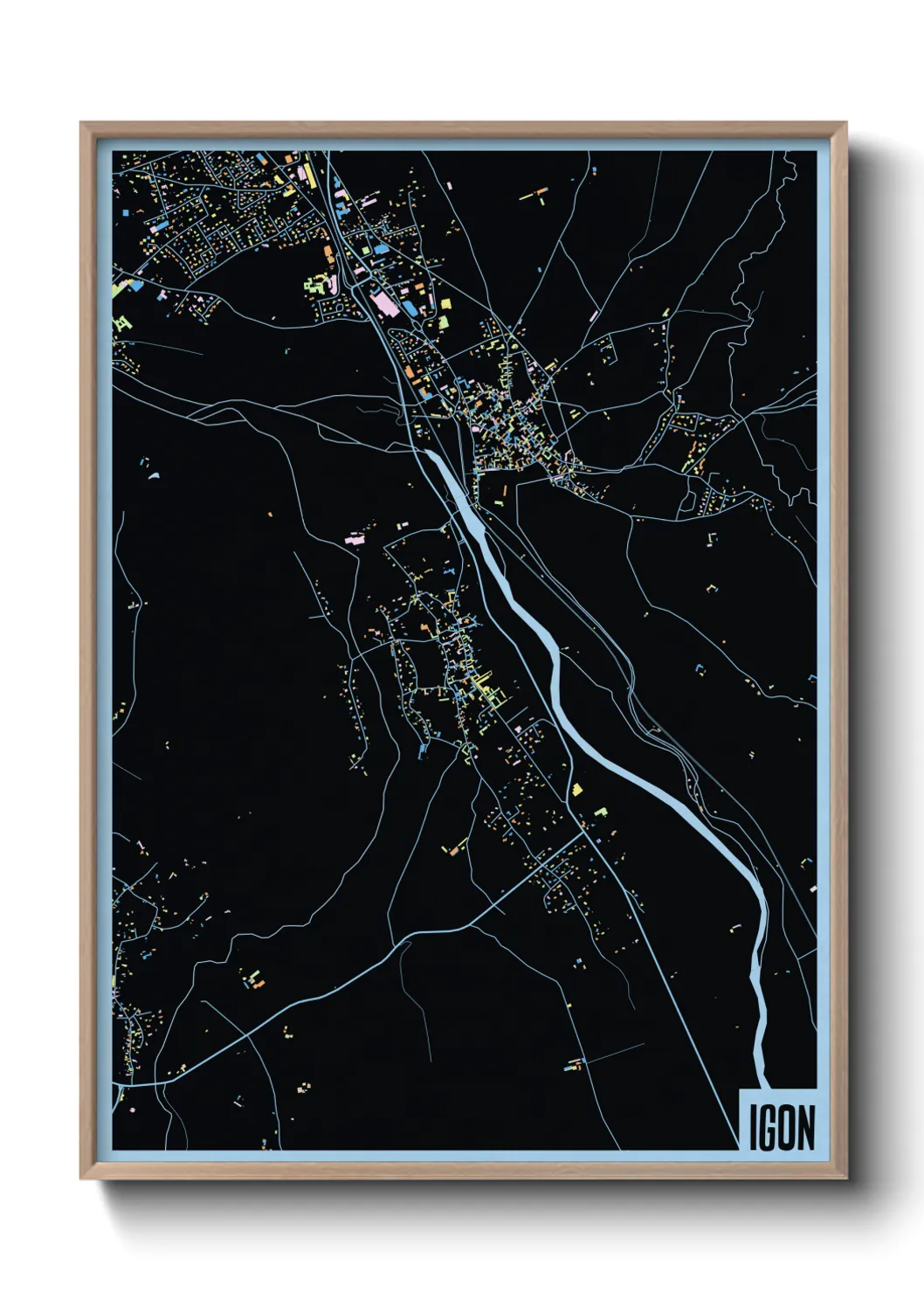 Une affiche de carte sur Igon