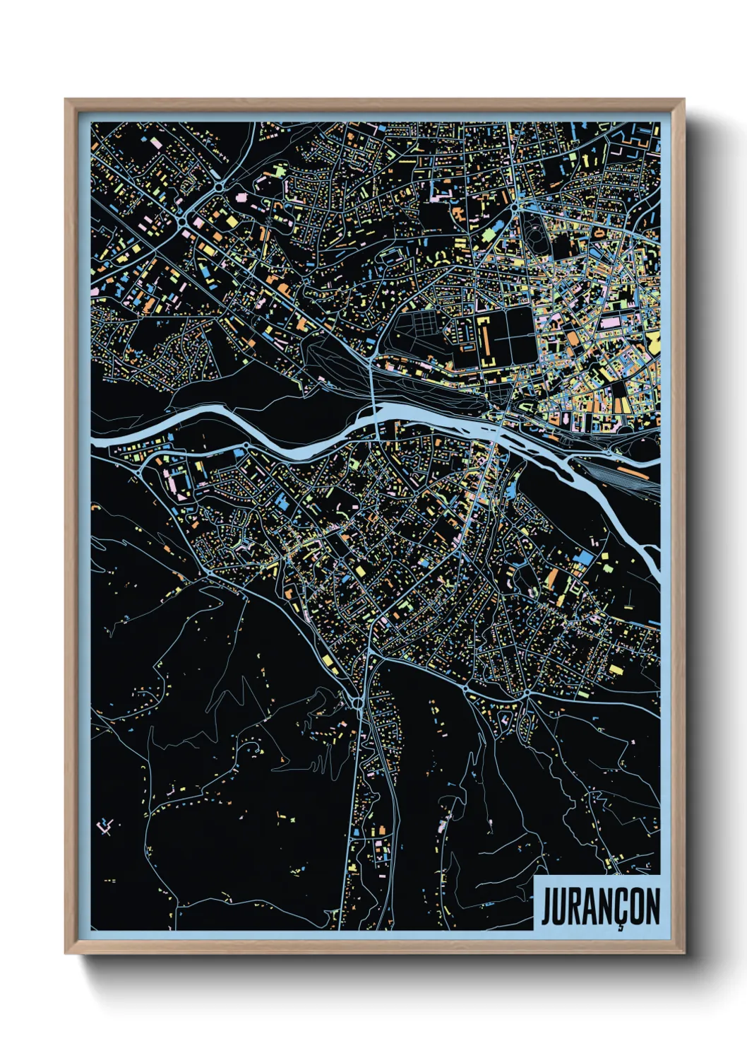 Une affiche de carte sur Jurançon