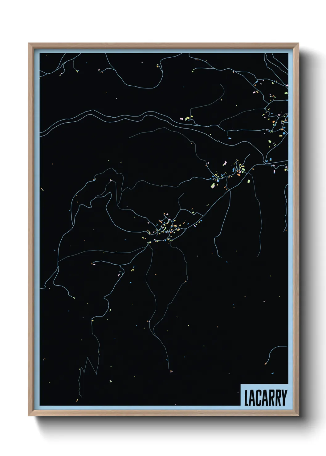 Une affiche de carte sur Lacarry