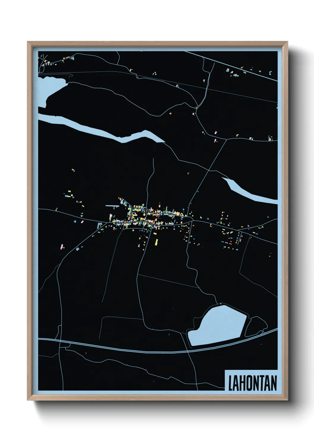 Une affiche de carte sur Lahontan